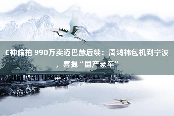 C神偷拍 990万卖迈巴赫后续：周鸿祎包机到宁波，喜提“国产豪车”