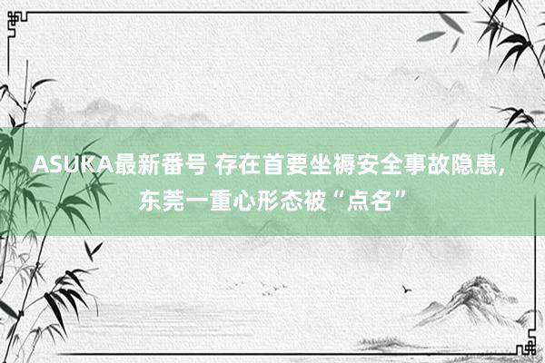 ASUKA最新番号 存在首要坐褥安全事故隐患, 东莞一重心形态被“点名”