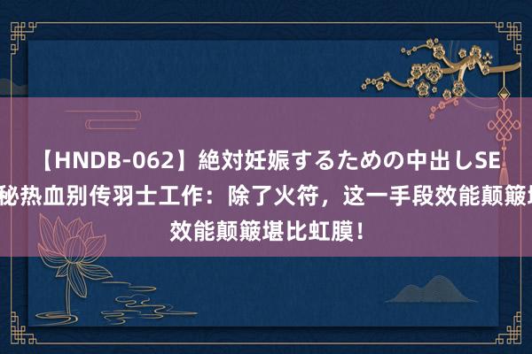 【HNDB-062】絶対妊娠するための中出しSEX！！ 揭秘热血别传羽士工作：除了火符，这一手段效能颠簸堪比虹膜！