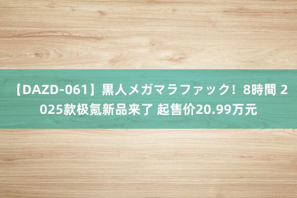 【DAZD-061】黒人メガマラファック！8時間 2025款极氪新品来了 起售价20.99万元