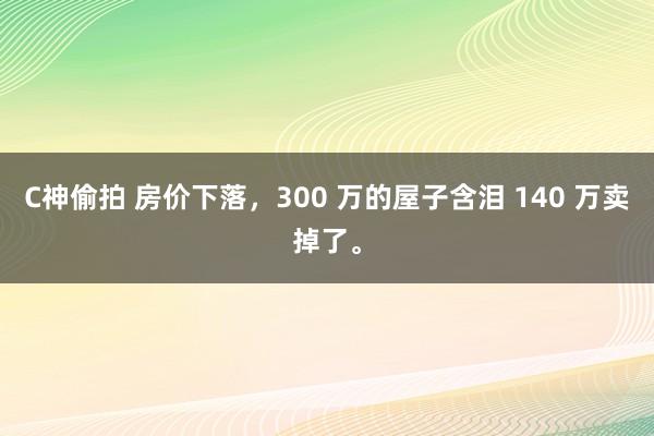 C神偷拍 房价下落，300 万的屋子含泪 140 万卖掉了。